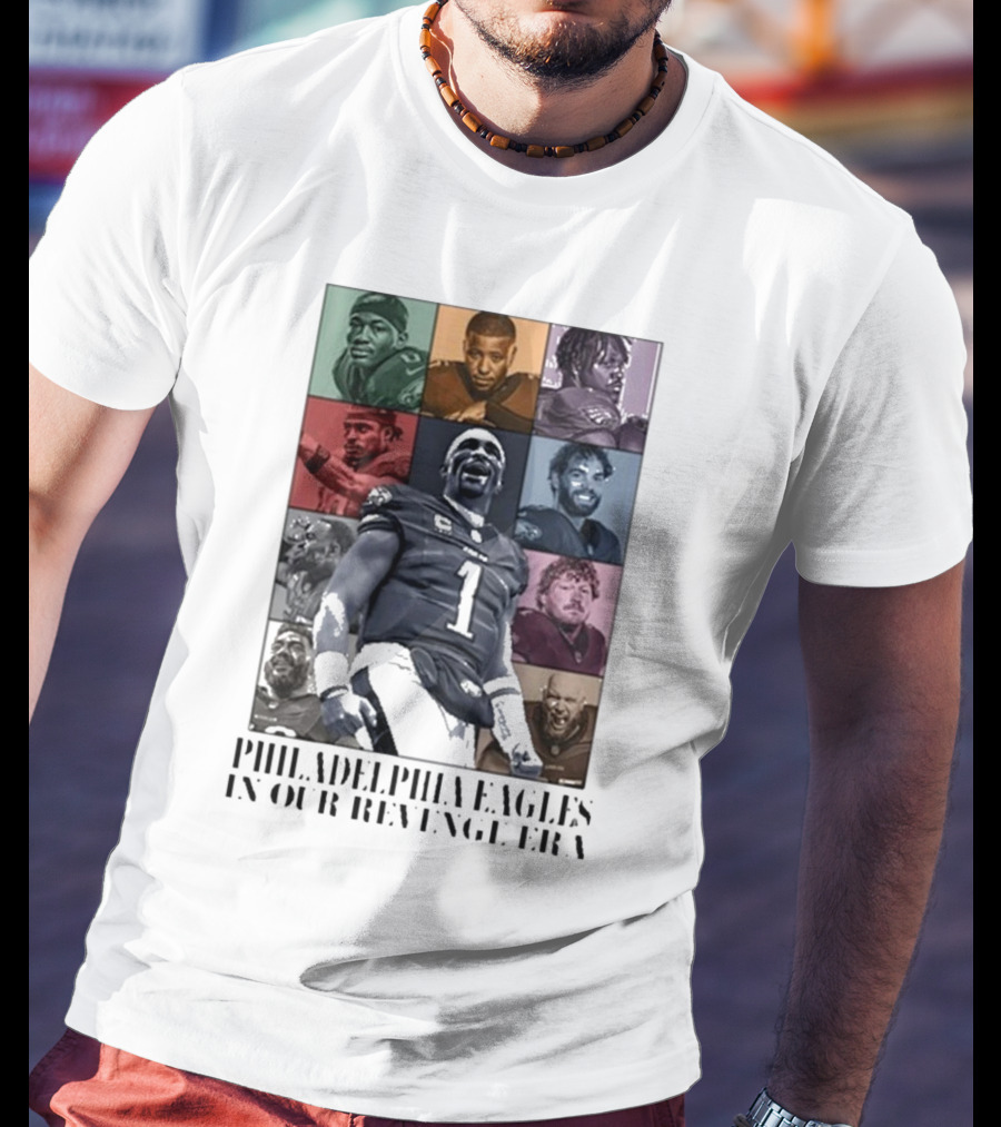 Philadelphia Eagles Revenge Era NFL Quarterbacks And Players Collage T-Shirt