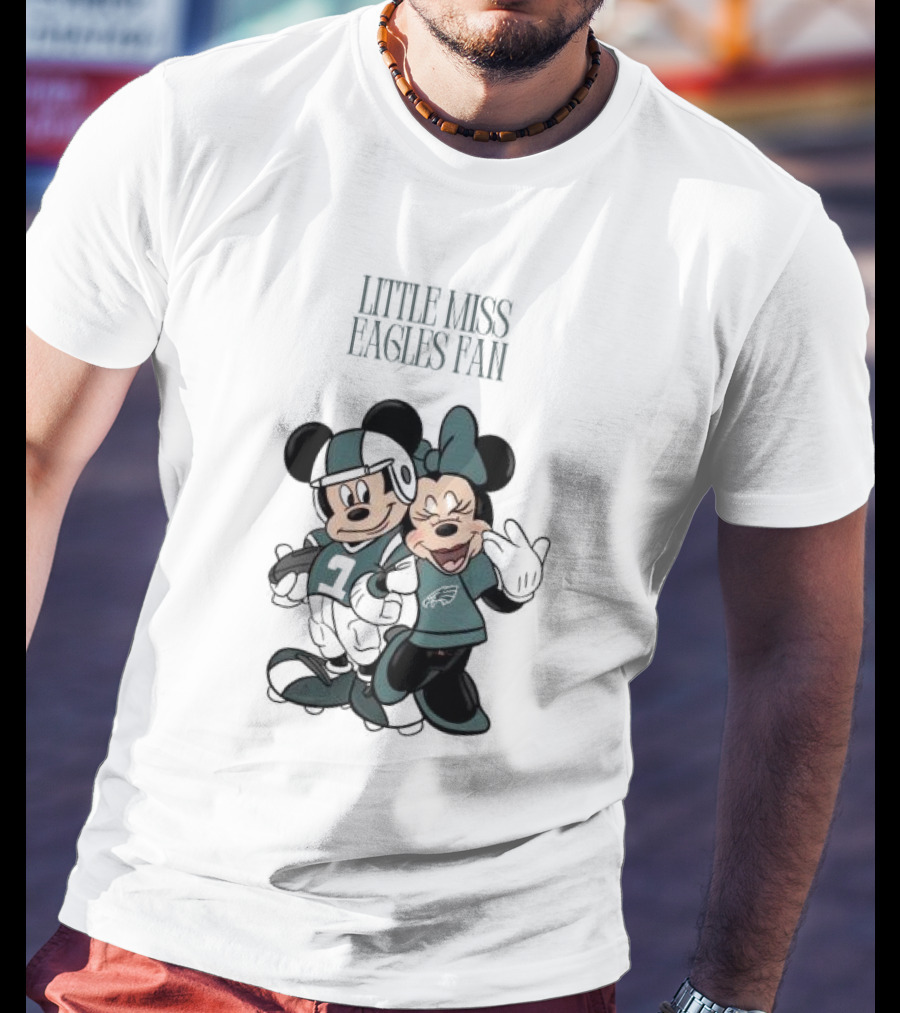 Philadelphia Eagles Mickey And Minnie Little Liss Eagles Fan T-Shirt