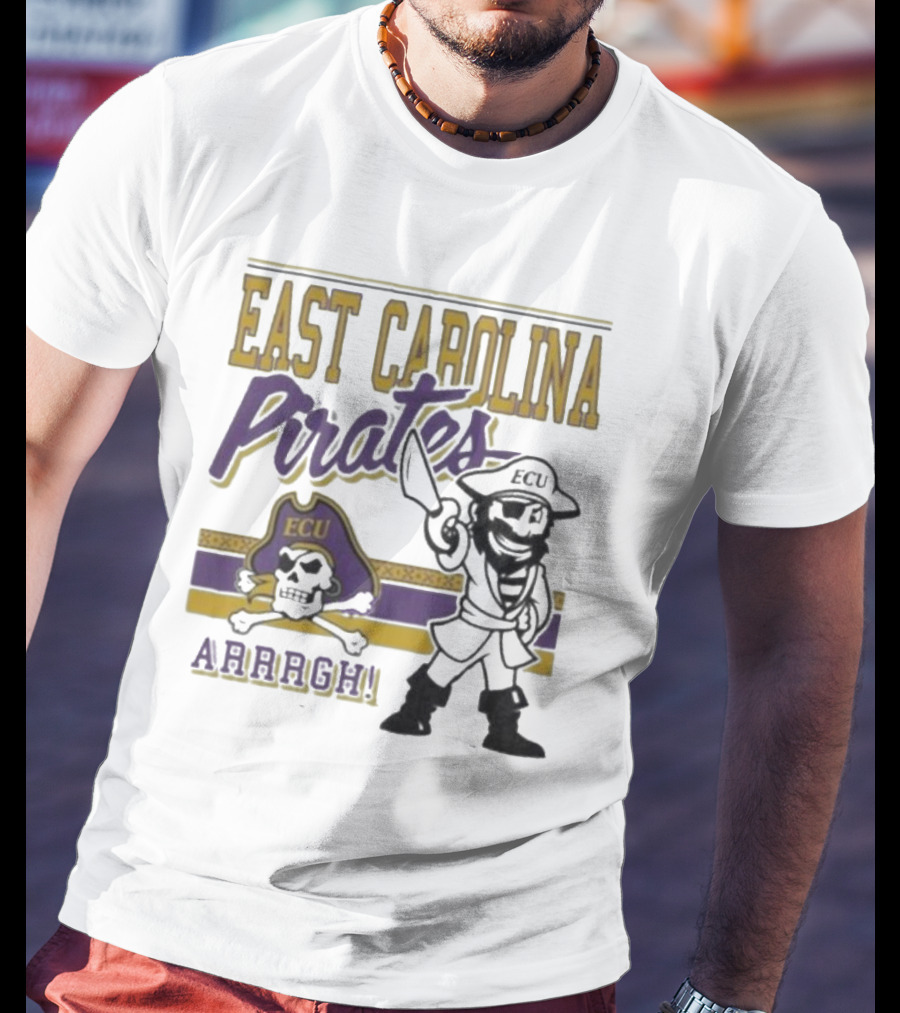 East Carolina Pirates ECU Arrrgh Retro Mascot 2025 T-Shirt