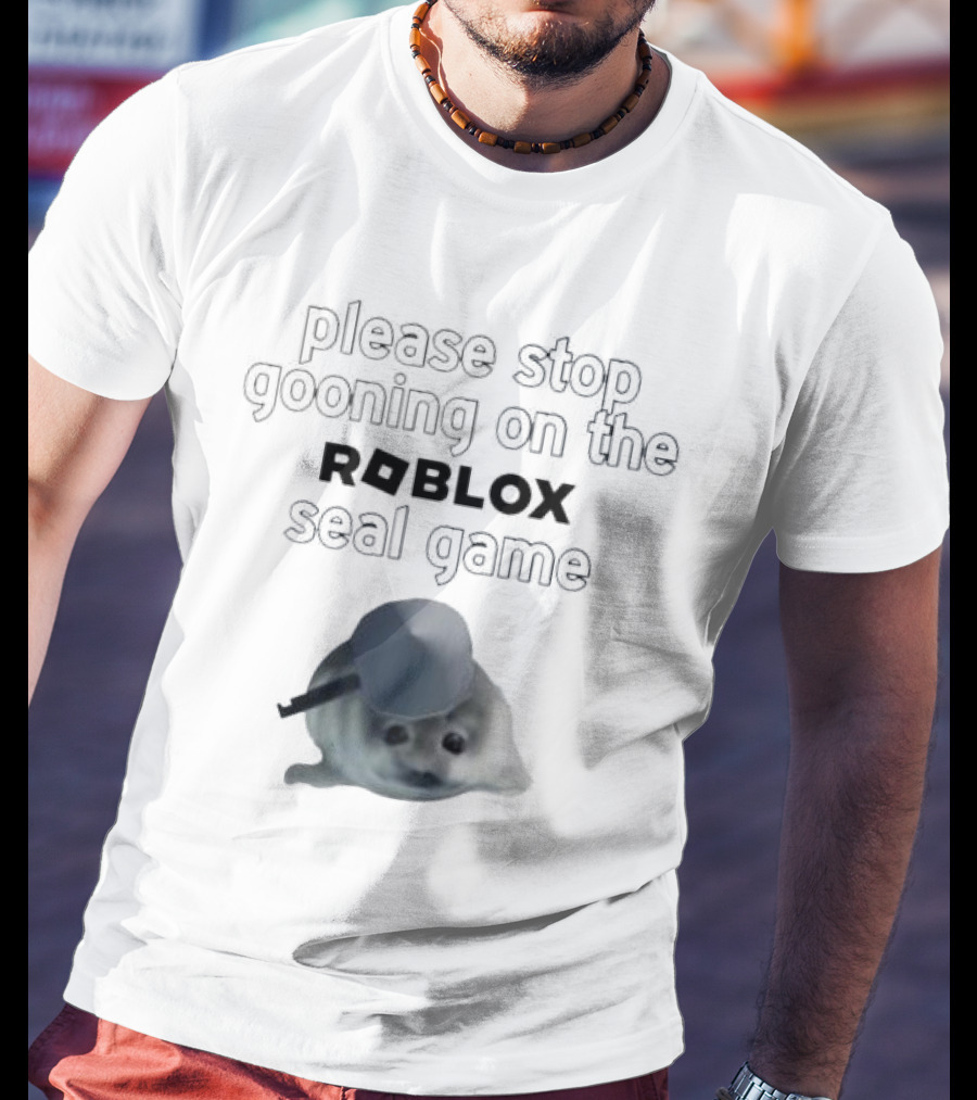 Stop Gooning On The Roblox Seal Game T-Shirt