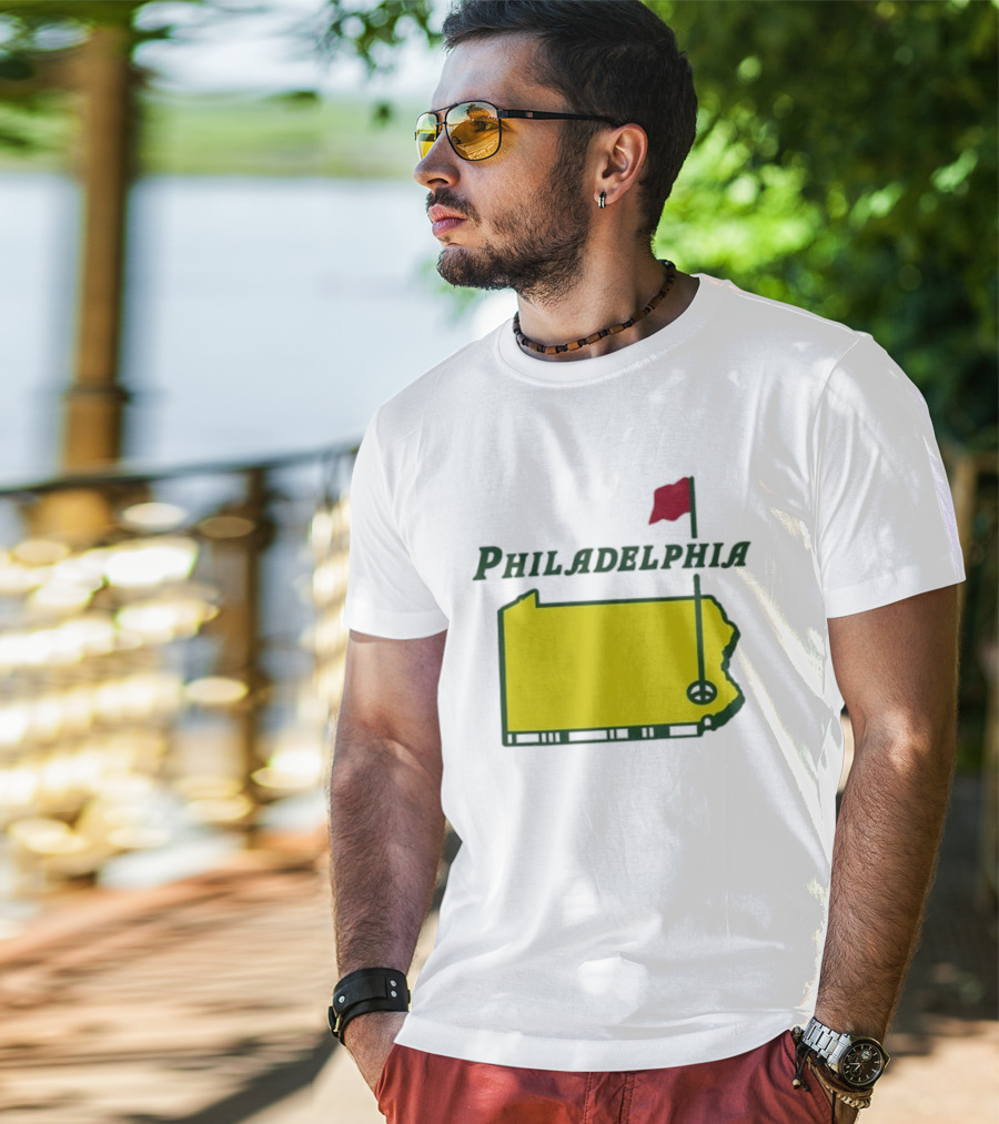 Philadelphia Masters Golf Pennsylvania Flagstick Icon T-Shirt