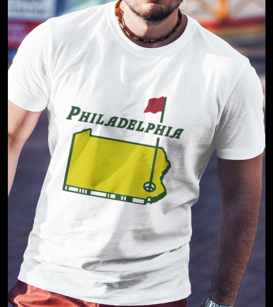 Philadelphia Masters Golf Pennsylvania Flagstick Icon T-Shirt