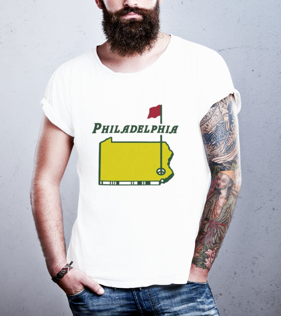 Philadelphia Masters Golf Pennsylvania Flagstick Icon T-Shirt