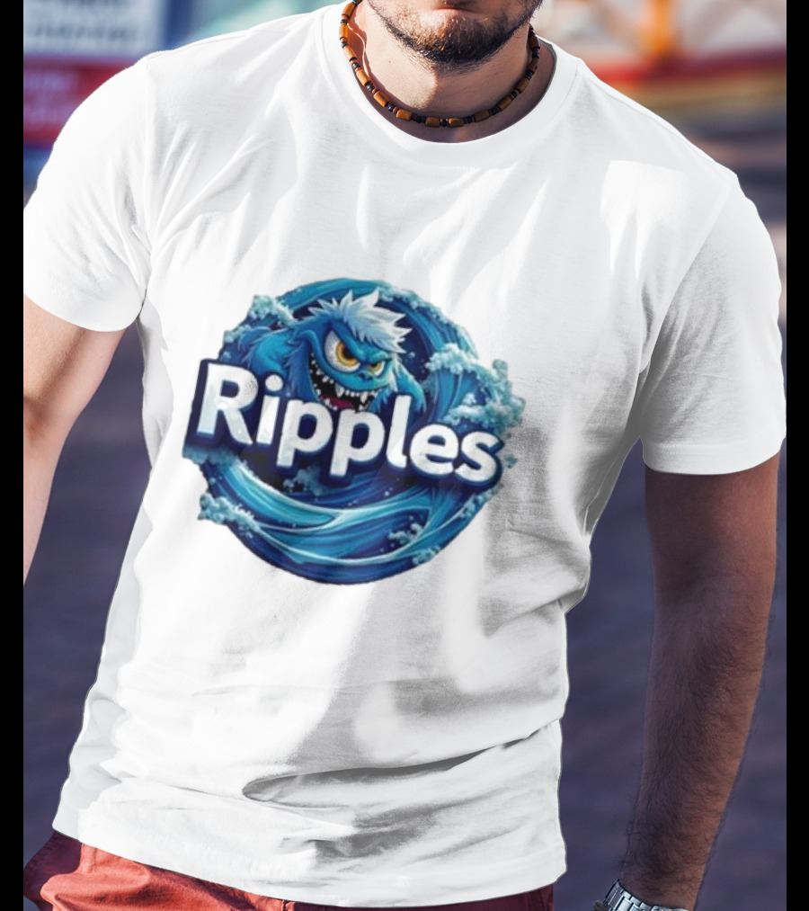 Ripples Monster Blue Waves Creature T-Shirt