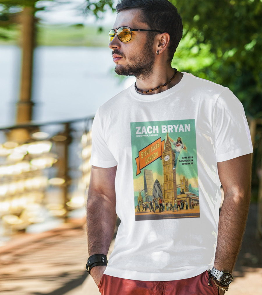 Zach Bryan Hyde Park London June 2025 Steve Takes London Saturday 28 Sunday 29 T-Shirt
