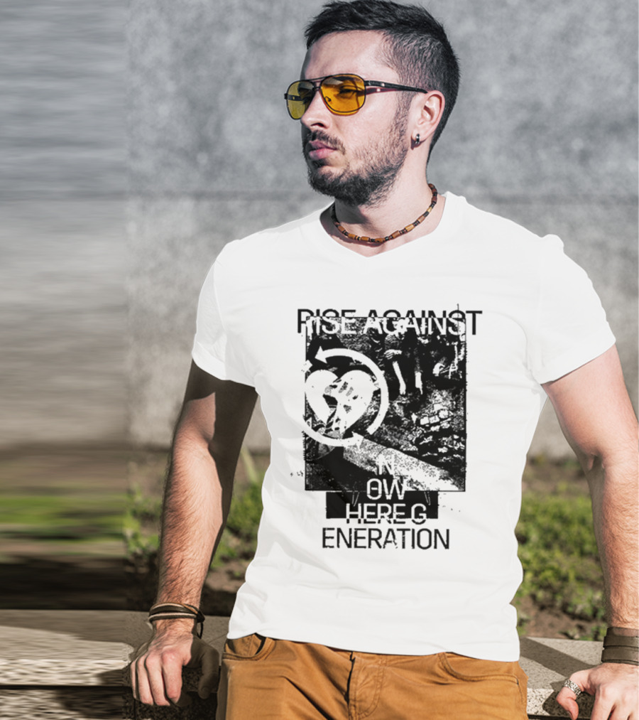 Rise Against Nowhere Generation Street Kids Stop Skeleton T-Shirt