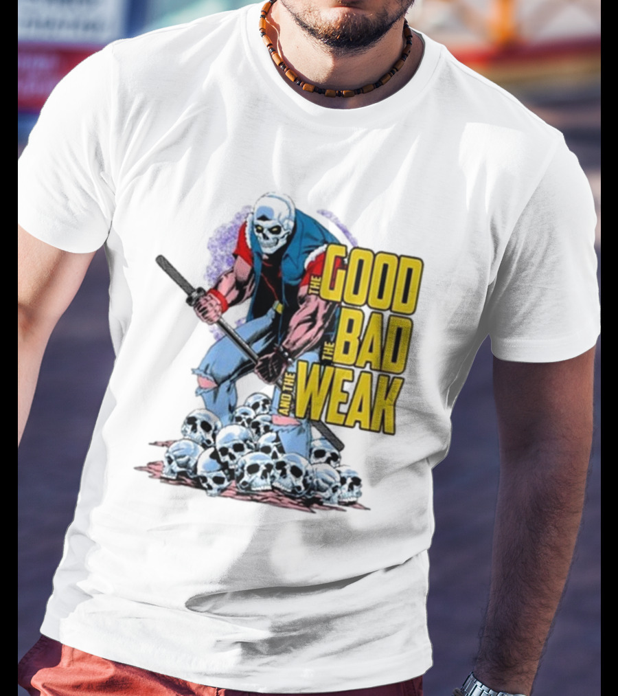 Raskolapparel The Good The Bad The Weak Skull Warrior With Bat T-Shirt