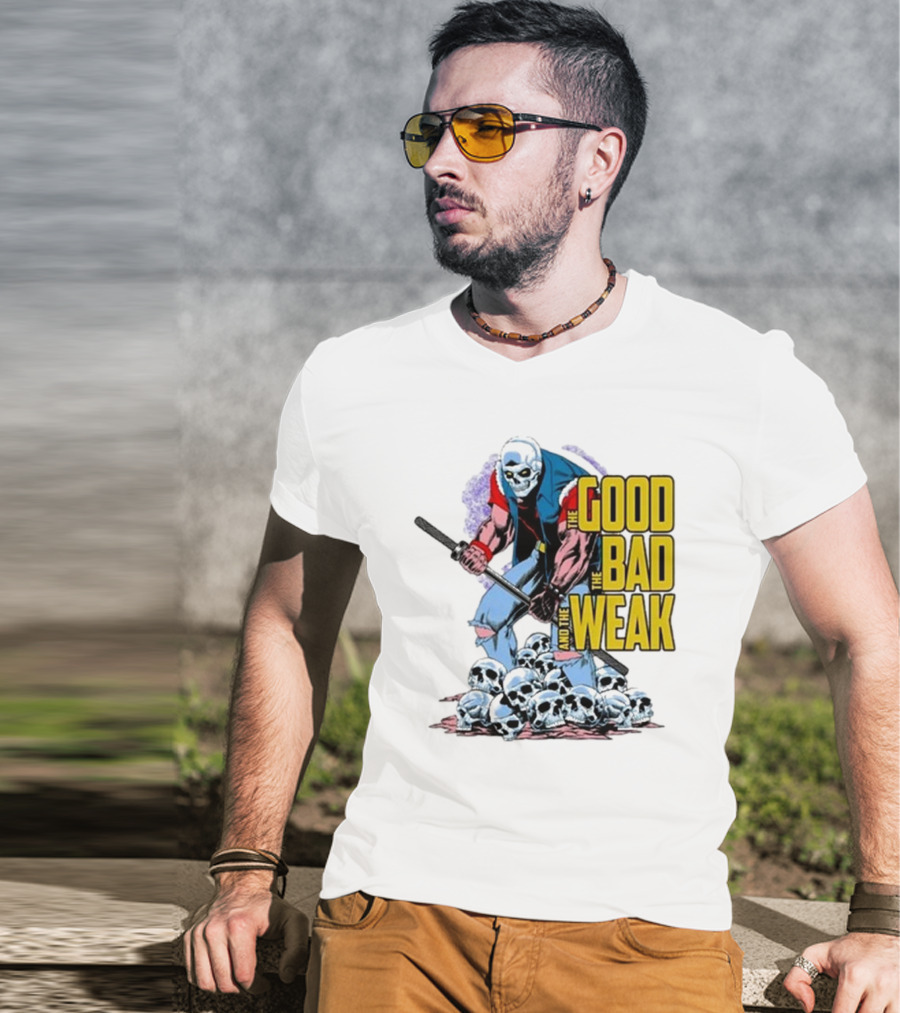 Raskolapparel The Good The Bad The Weak Skull Warrior With Bat T-Shirt