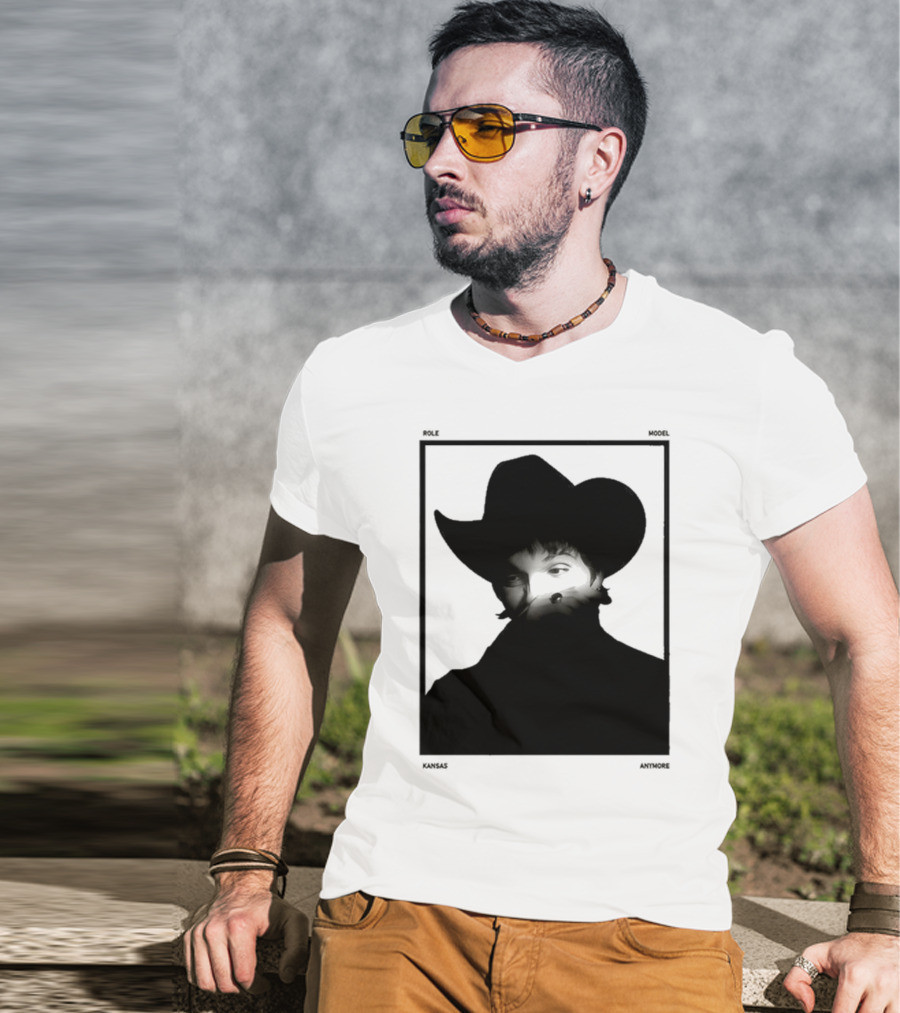 Role Model Anymore Kansas Cowboy Hat Boyfriend Fit Girls T-Shirt