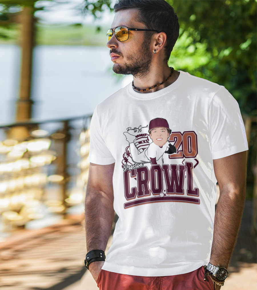 Preston Crowl Baseball 2025 Pitcher Number 20 T-Shirt