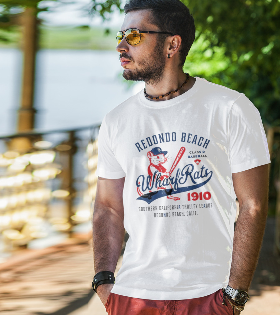 Redondo Beach Wharf Rats 1910 Baseball Mascot Southern California T-Shirt