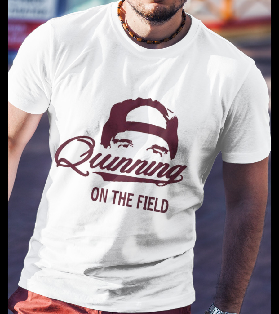Quinning On The Field Featuring Iconic Backwards Cap Style T-Shirt