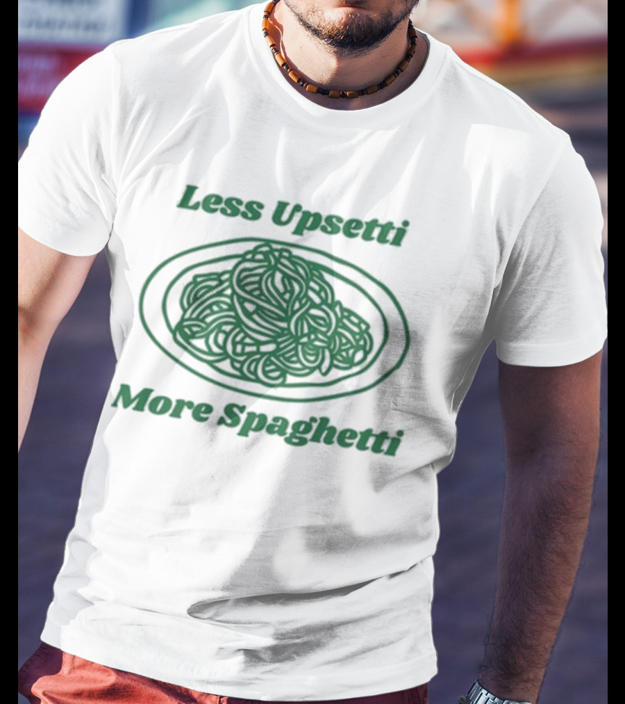 Quinny The Pooh Less Upsetti More Spaghetti Pasta Humor T-Shirt