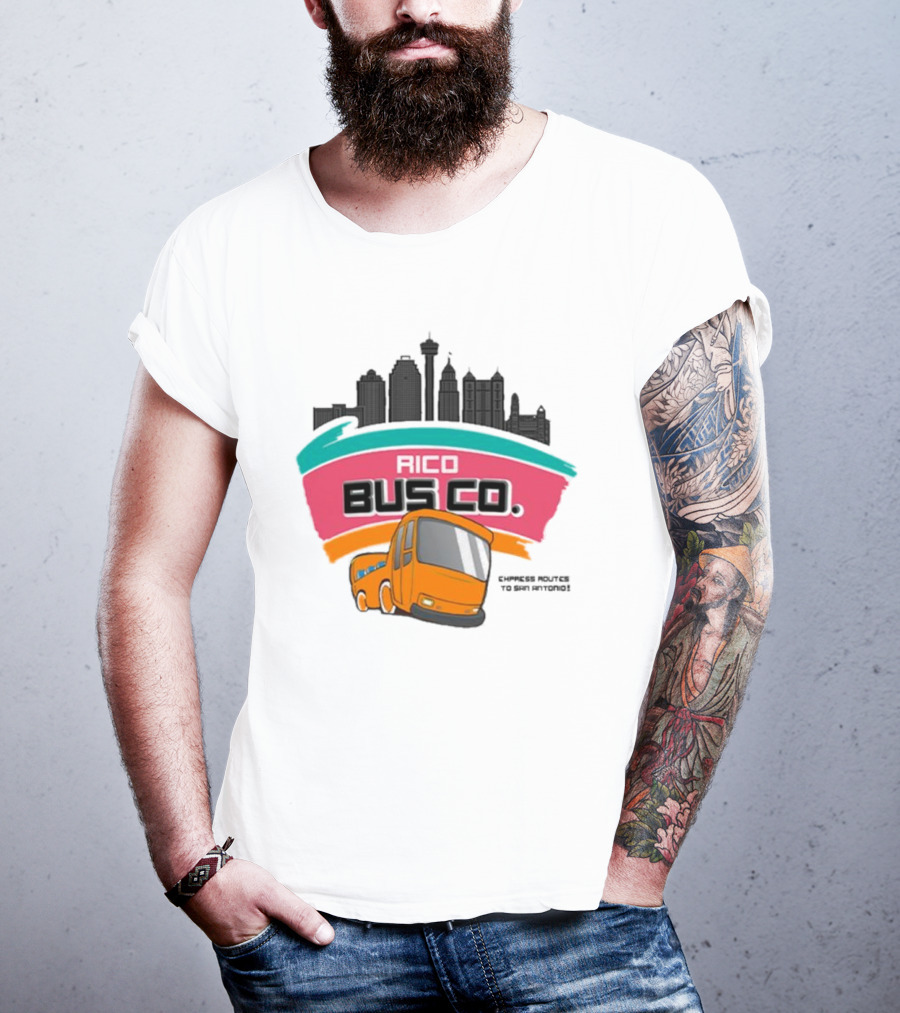 Rico Bus Co. Cypress Routes To San Antonio Skyline Bus Journey T-Shirt