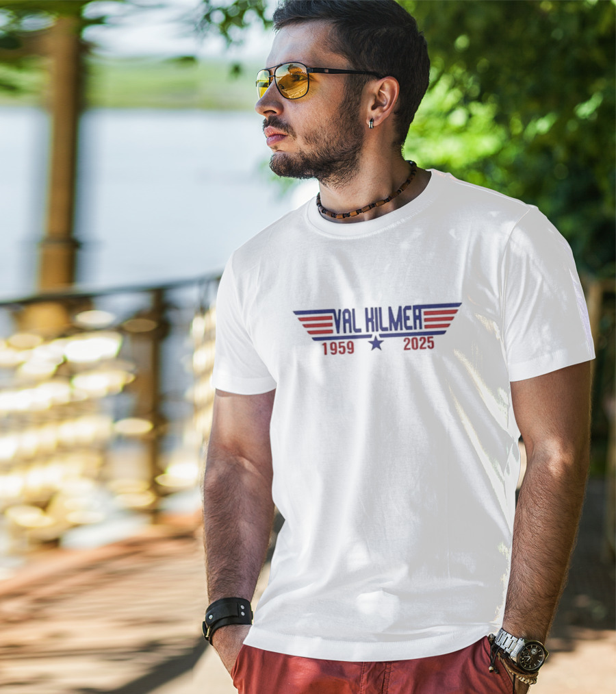 Val Kilmer Top Gun 1959 2025 Winged Star Motif T-Shirt