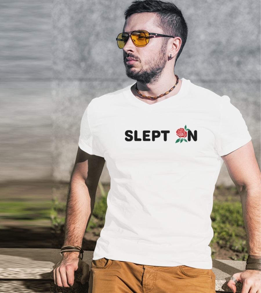 Ryan Clark Wearing Slept On Vintage Floral Rose Motif T-Shirt