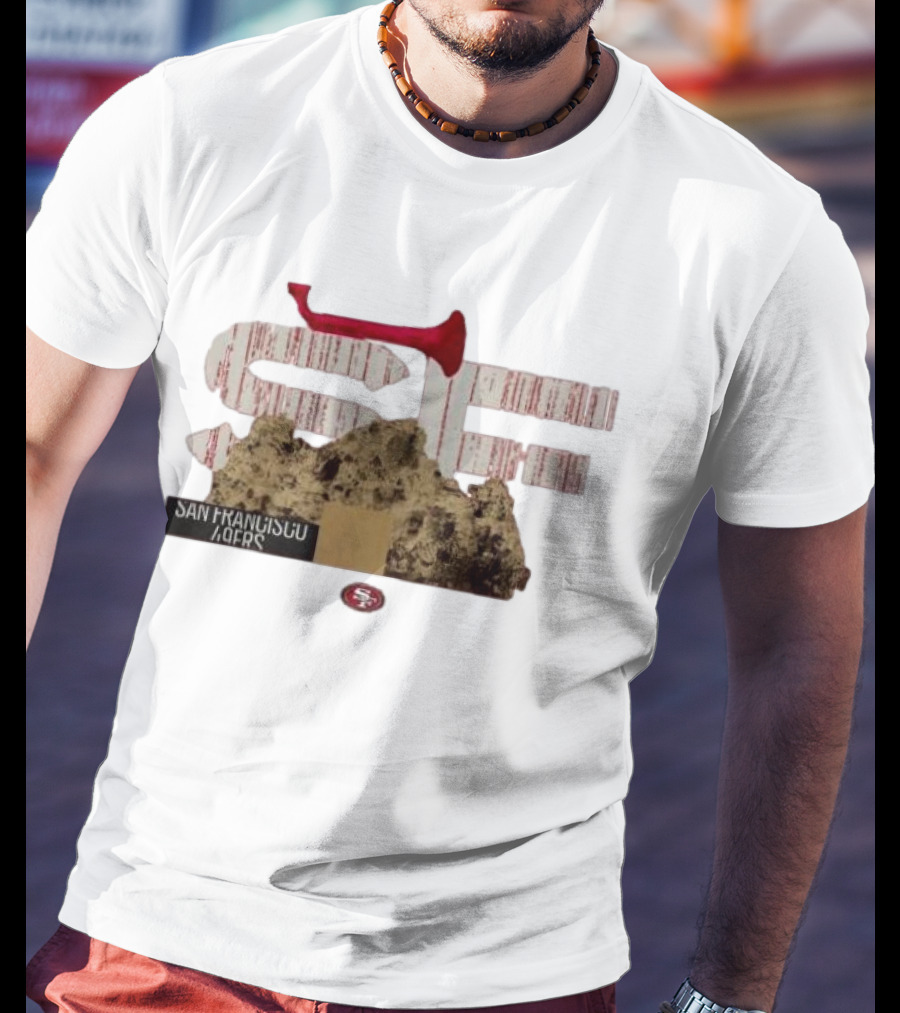 San Francisco 49ers SF 2025 NFL Draft Rock And Red Bat Elements T-Shirt