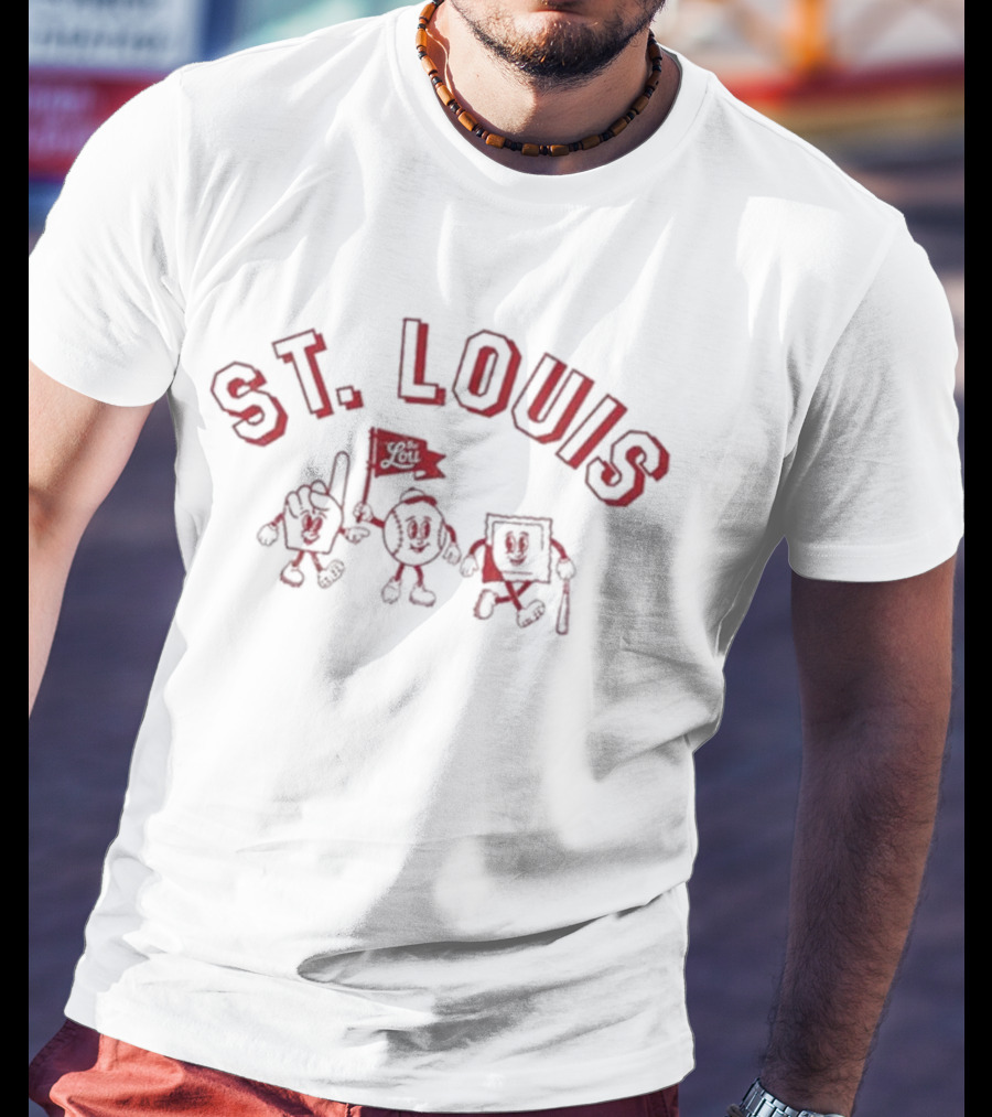 St. Louis Baseball Icons Series Six With Mascot Characters T-Shirt