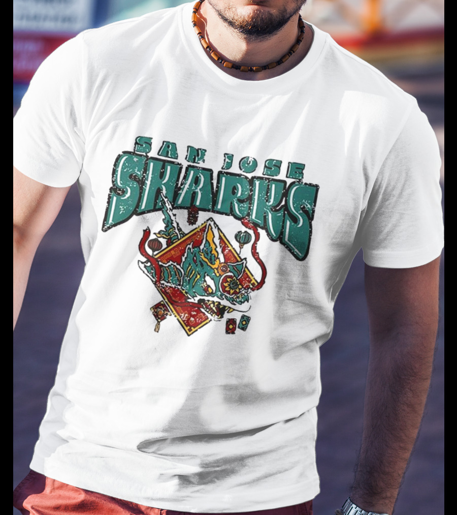 San Jose Sharks 2025 Lunar New Year Blue 84 T-Shirt