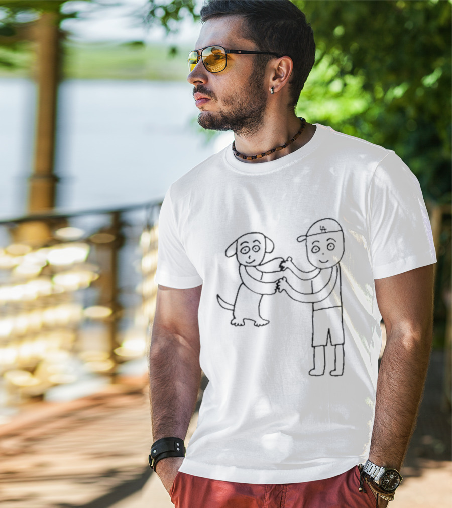 Shohei Otani And Dog Sketch By Kenta Maeda T-Shirt