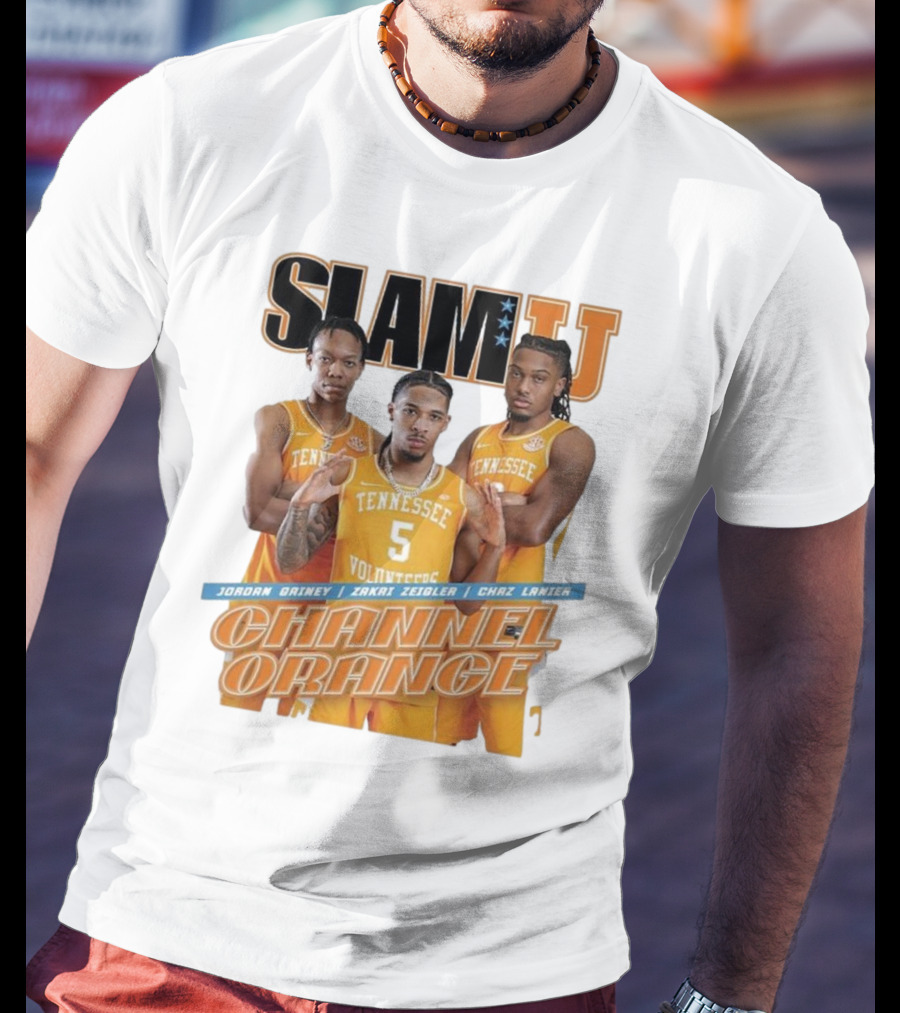 SLAMU Tennessee Volunteers Jordan Gainey Zakai Zeigler Chaz Lanier Channel Orange T-Shirt