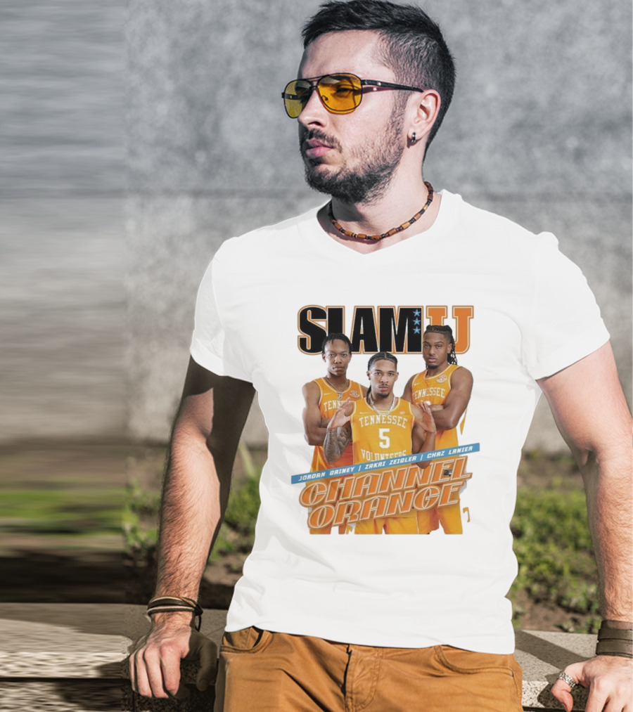 SLAMU Tennessee Volunteers Jordan Gainey Zakai Zeigler Chaz Lanier Channel Orange T-Shirt