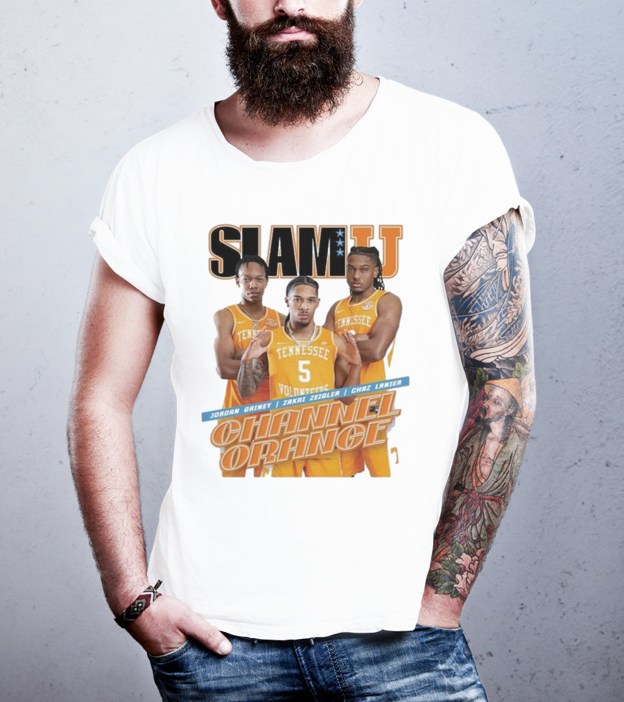SLAMU Tennessee Volunteers Jordan Gainey Zakai Zeigler Chaz Lanier Channel Orange T-Shirt
