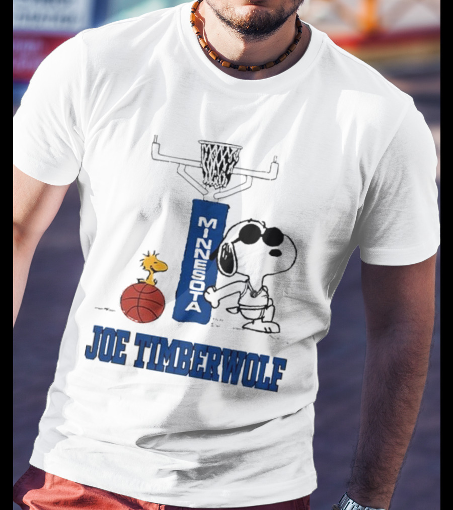 Snoopy Joe Cool Minnesota Timberwolf Basketball T-Shirt