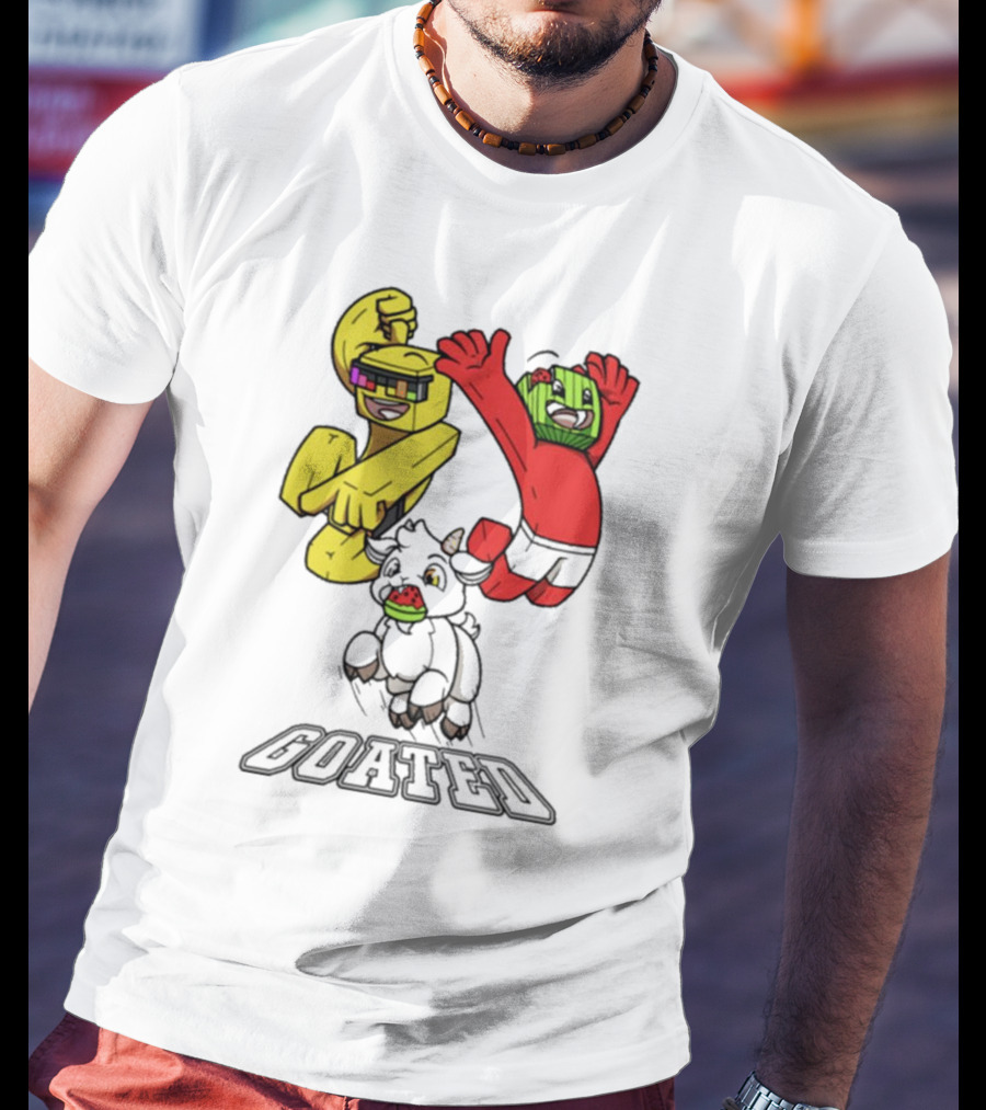 Sunny And Melon Goated Dance Characters With Sunglasses And Watermelon Head T-Shirt