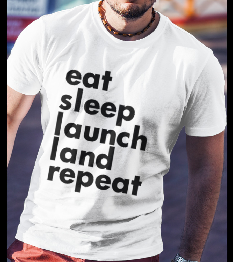 Space Chick Jen Eat Sleep Laugh Repeat T-Shirt