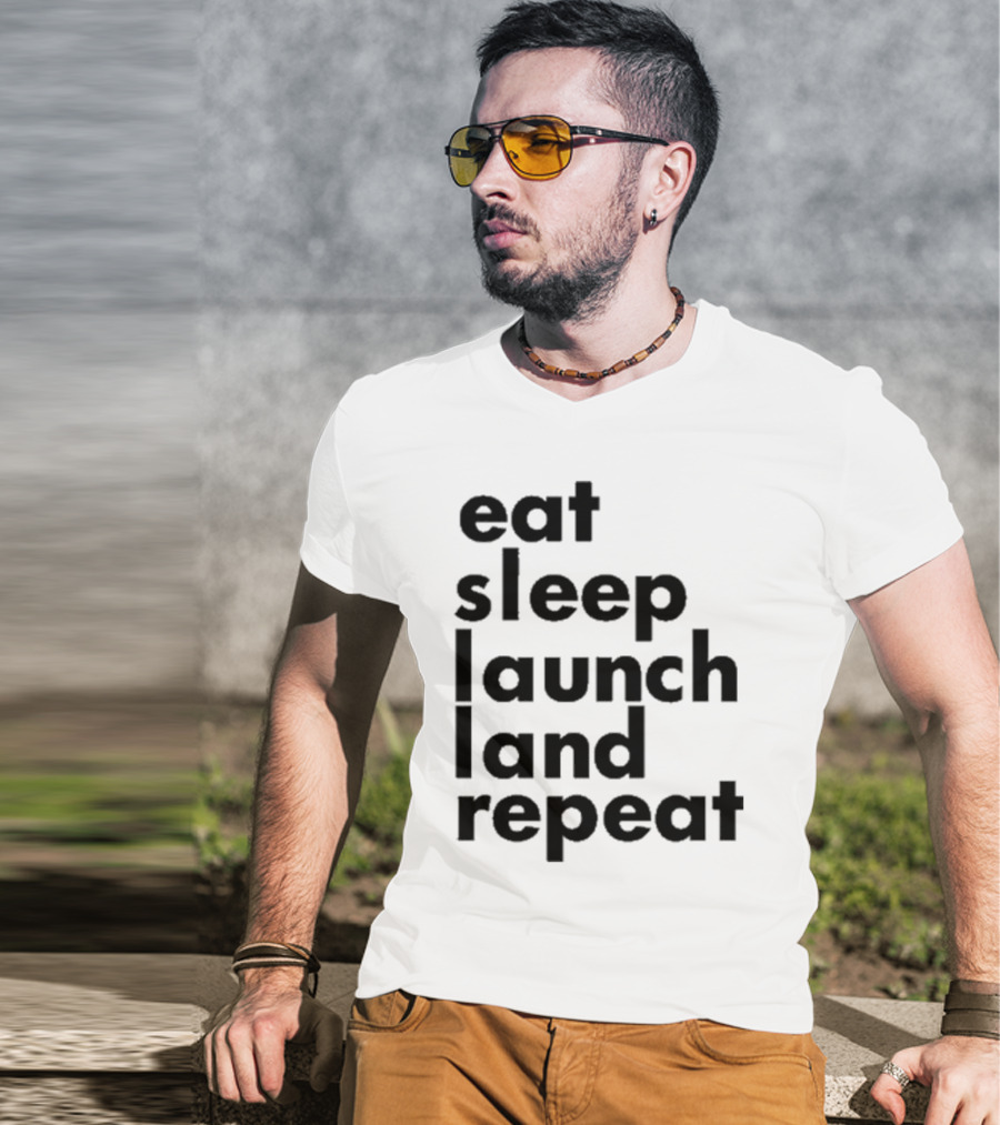 Space Chick Jen Eat Sleep Laugh Repeat T-Shirt