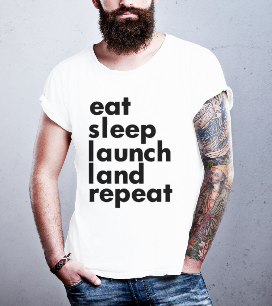 Space Chick Jen Eat Sleep Laugh Repeat T-Shirt