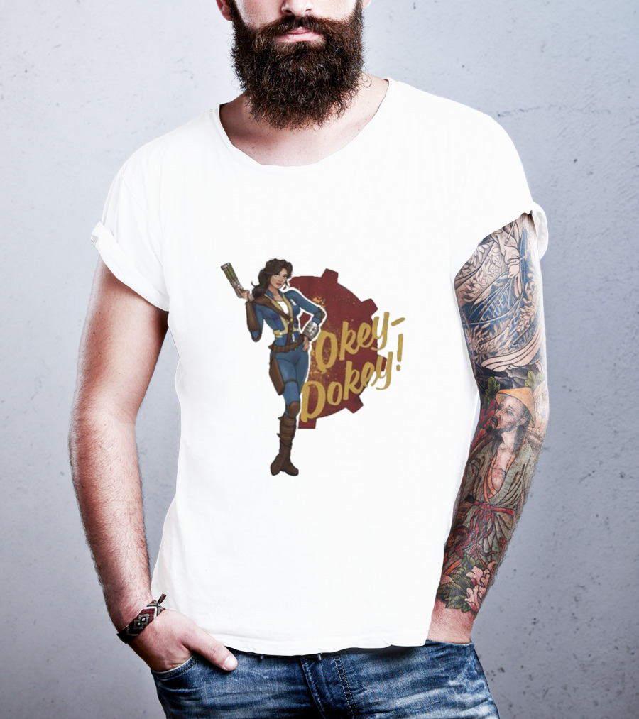 Spartan117gw Okey Dokey Gaming Vault Girl Retro Style T-Shirt