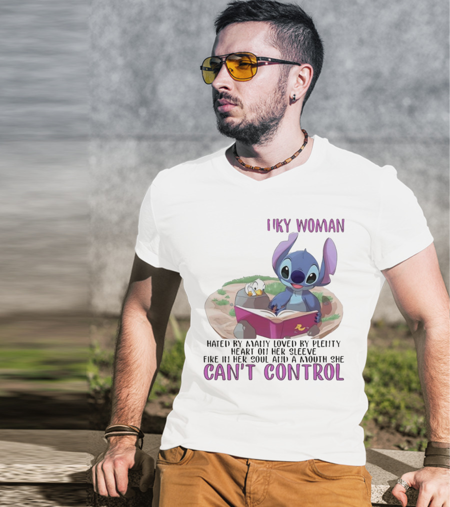 Cranky Woman Stitch Can't Control Hated By Many Loved By Plenty T-Shirt