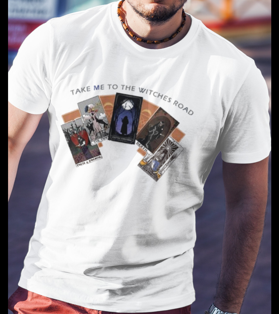 Take Me To The Witches Road Tarot Card Collection With Mystical Figures T-Shirt