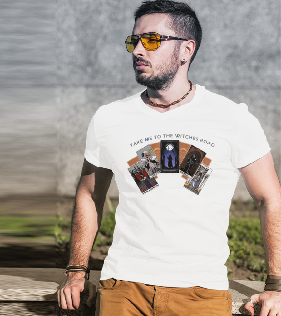 Take Me To The Witches Road Tarot Card Collection With Mystical Figures T-Shirt