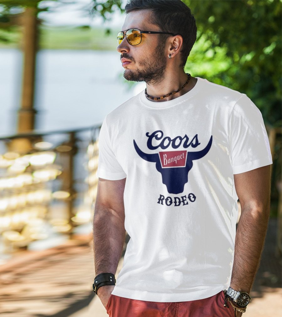 Coors Banquet Rodeo Tara Fabulousbutevil Bull Horns T-Shirt