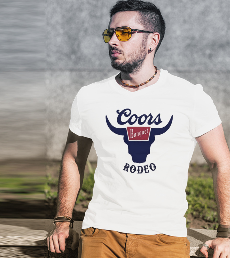 Coors Banquet Rodeo Tara Fabulousbutevil Bull Horns T-Shirt