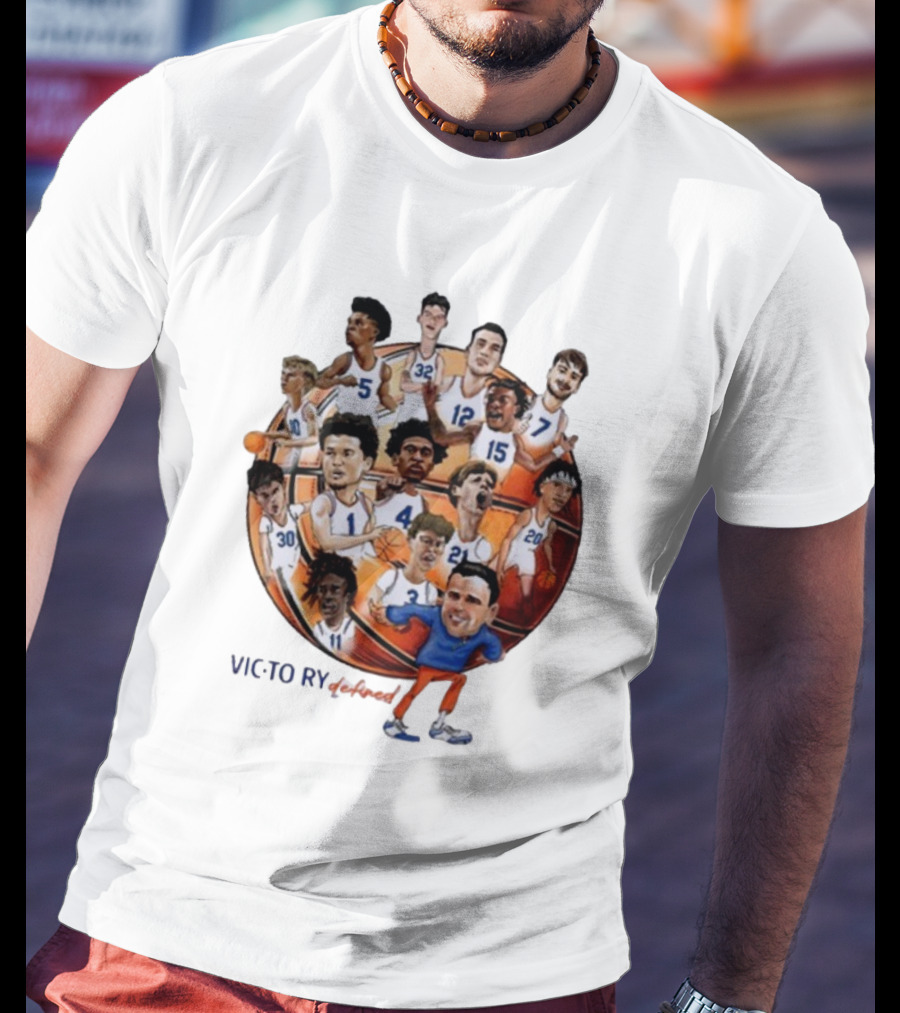 Victorious Gatorsmbk Florida Basketball Caricature Players Team Number 1 T-Shirt