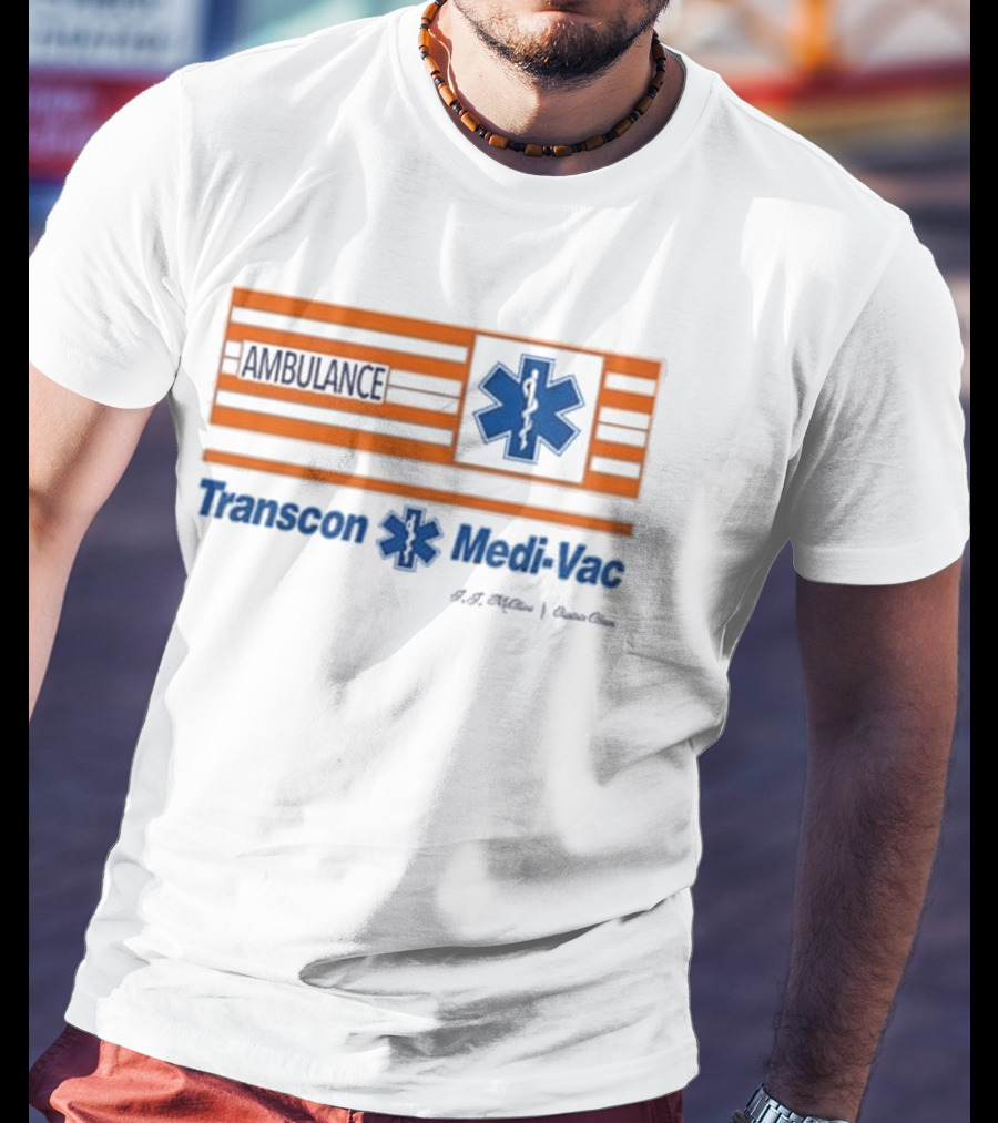 Transcon Medi-Vac Ambulance Cannonball Run E.M.T. Paramedic T-Shirt