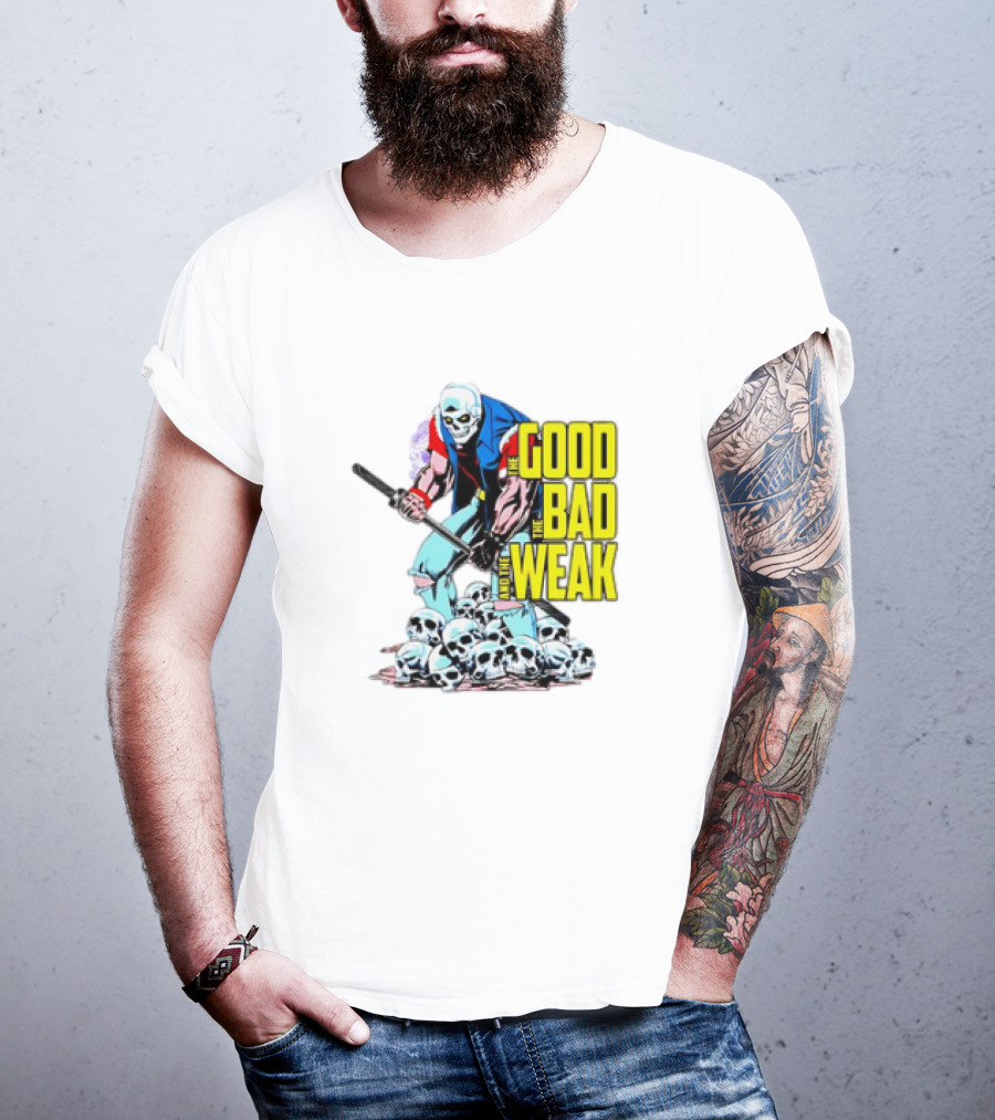 The Good The Bad And The Weak Skeleton Warrior With Skulls T-Shirt