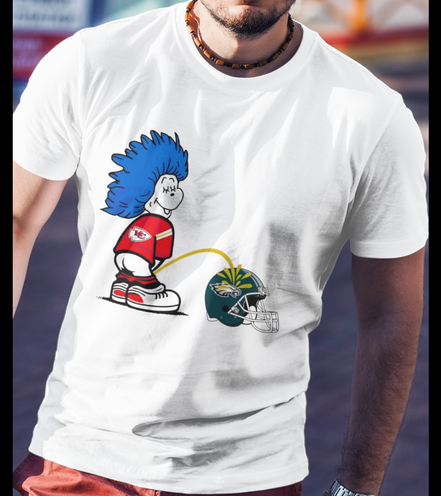 Thing One Kansas City Chiefs Piss On Philadelphia Eagles 2025 T-Shirt