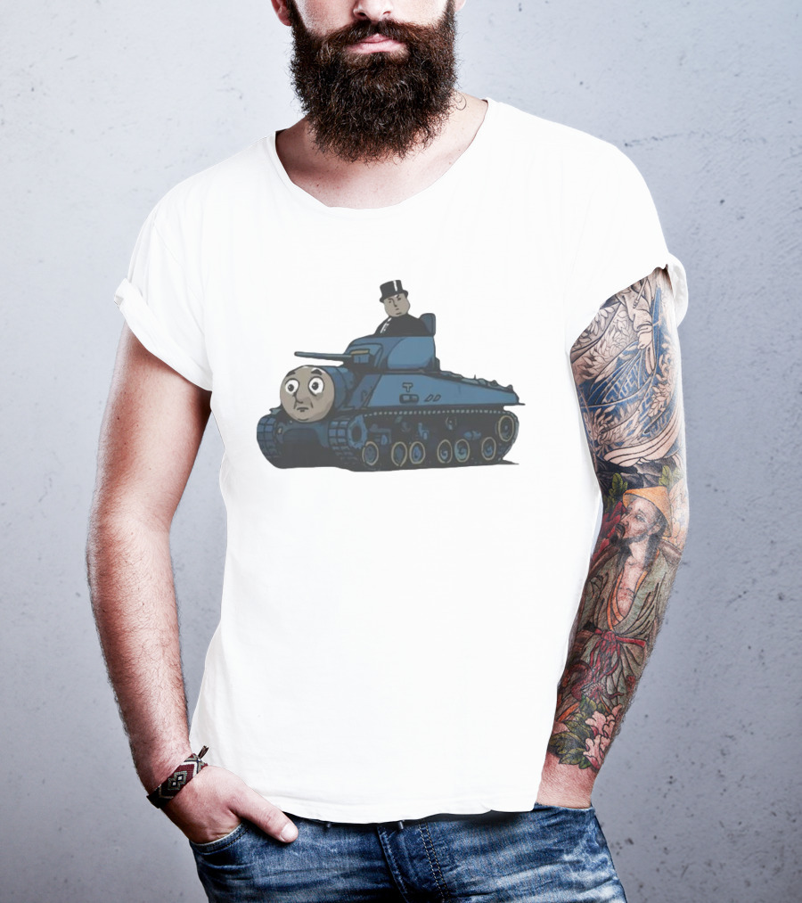 Thomas The Tank Engine And Sir Topham Hatt Tank Fusion Funny T-Shirt