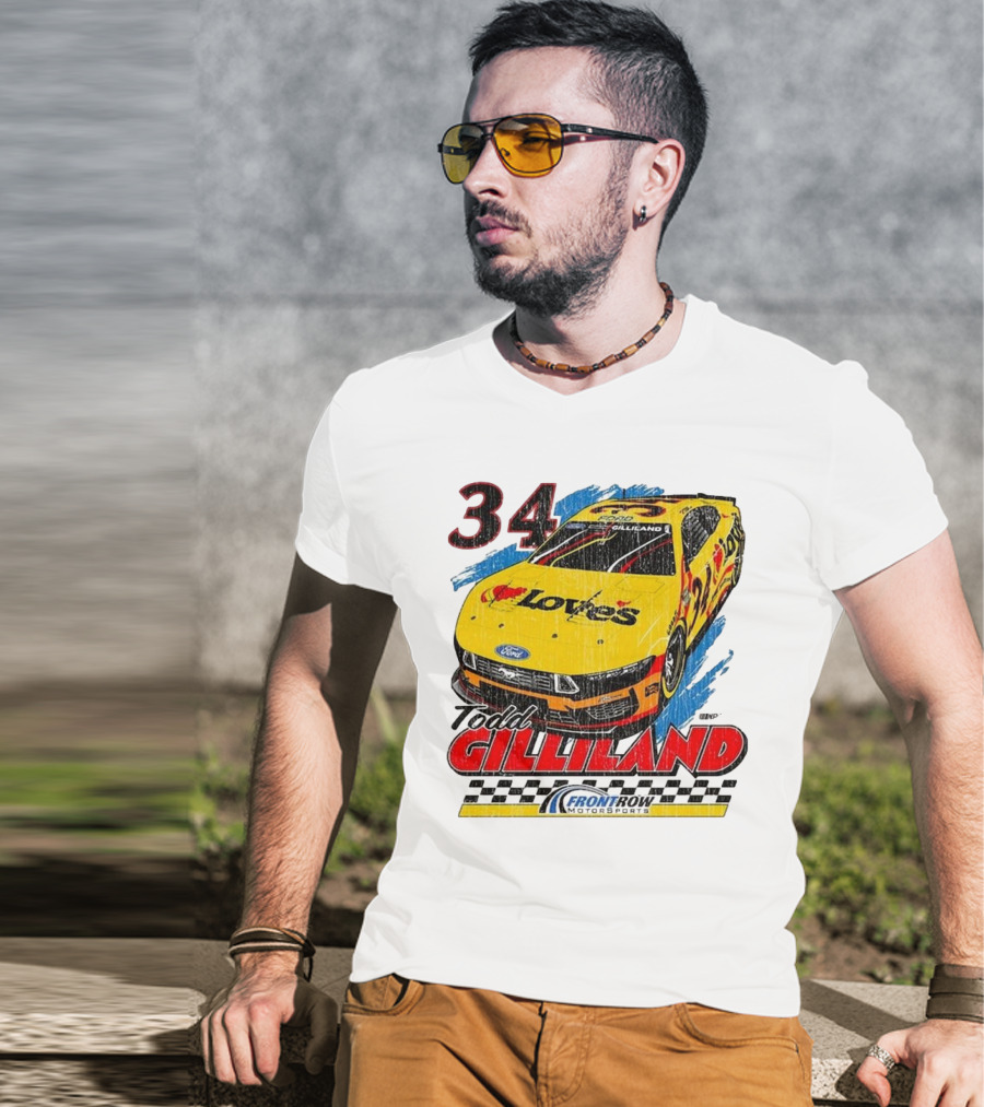 Todd Gilliland 34 Love's Front Row Motorsports Car T-Shirt
