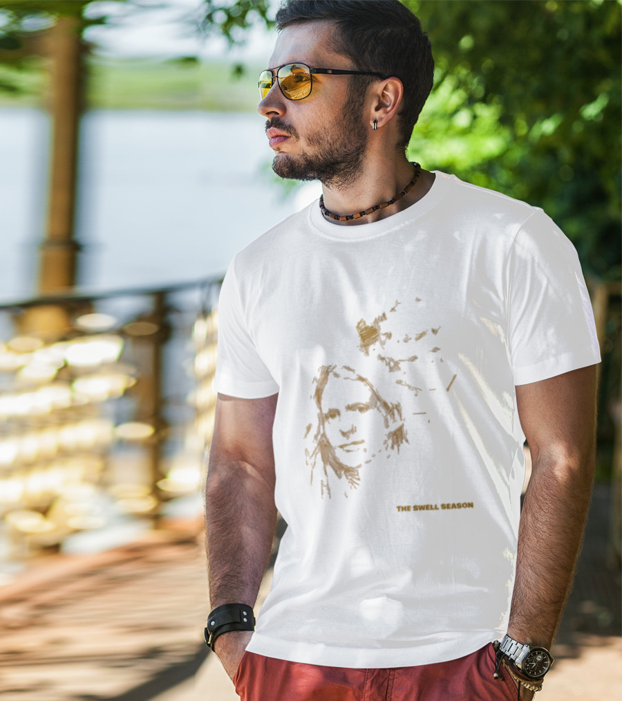 The Swell Season Natural Outline Face Design T-Shirt