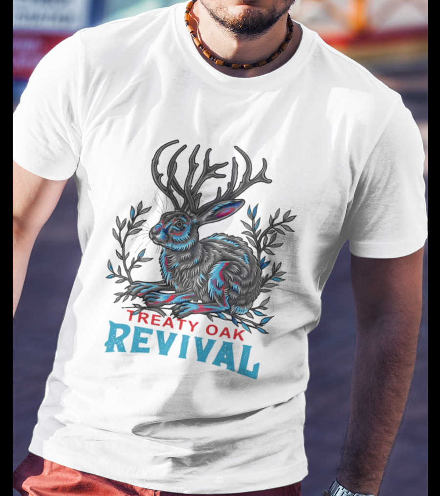 Treaty Oak Revival Jack Rabbit Psychedelic Colorful Illustration T-Shirt