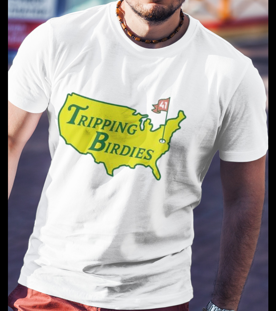 Tripping Birdies USA Map Masters Golf Flag 41 T-Shirt