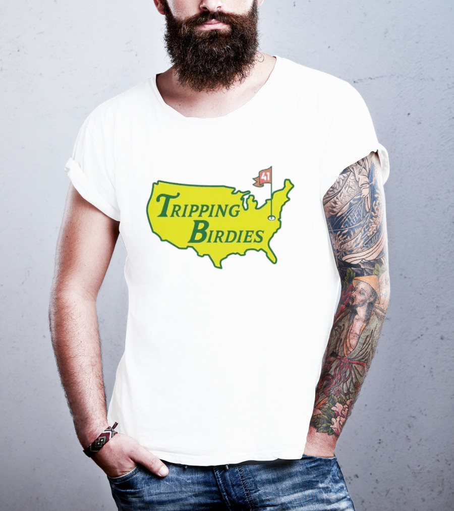 Tripping Birdies USA Map Masters Golf Flag 41 T-Shirt
