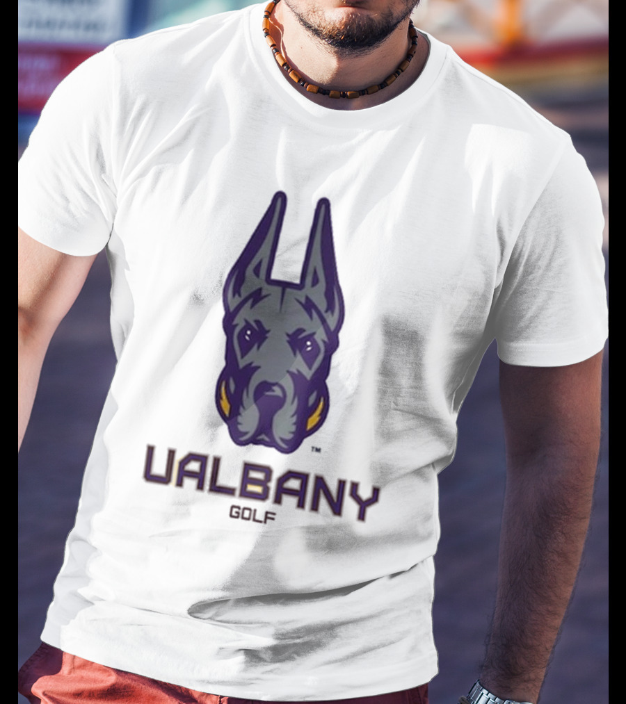 UAlbany Great Danes Golf Head Logo T-Shirt