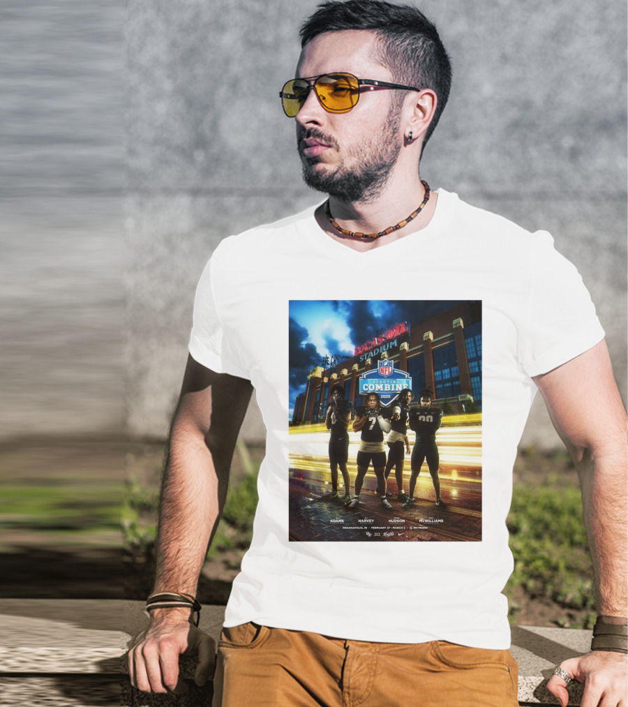 Lucas Oil Stadium NFL Scouting Combine 2025 UCF Adams Harvey Hudson McWilliams Indianapolis T-Shirt